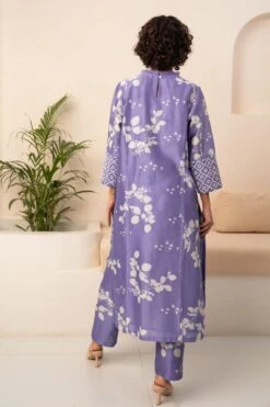 Arcvsh By Pallavi Singh Ivory Floral Printed Tunic Set -Echo Clothing Store 15423arc1 4