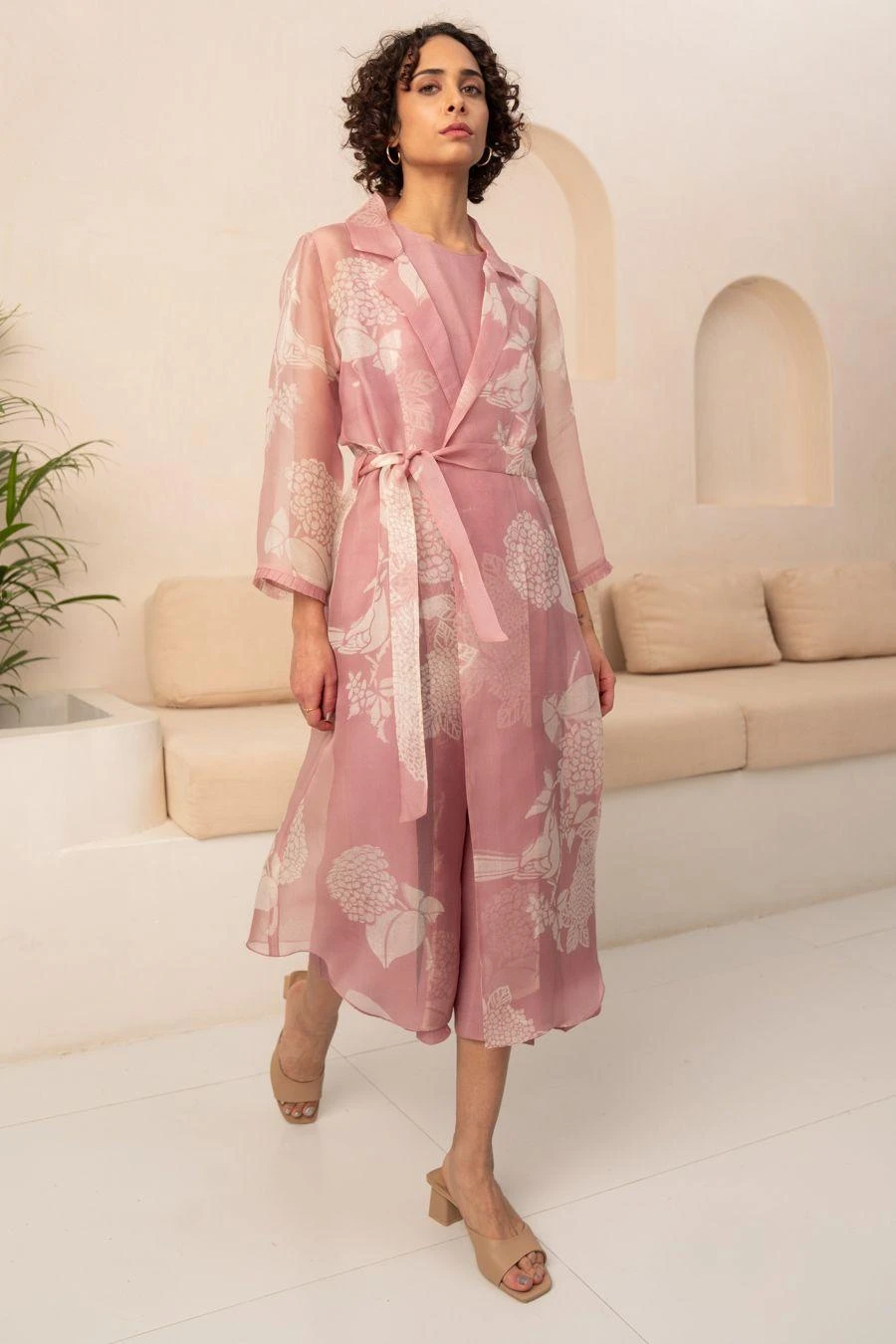 Arcvsh By Pallavi Singh Lavender Floral Printed Jacket & Jumpsuit 1 Arcvsh By Pallavi Singh Lavender Floral Printed Jacket & Jumpsuit