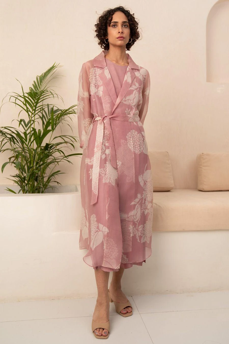 Arcvsh By Pallavi Singh Lavender Floral Printed Jacket & Jumpsuit 2 Arcvsh By Pallavi Singh Lavender Floral Printed Jacket & Jumpsuit - Image 2