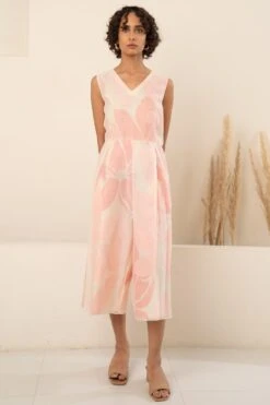 Arcvsh By Pallavi Singh Pink Floral Printed Jacket & Jumpsuit 8 Arcvsh By Pallavi Singh Pink Floral Printed Jacket & Jumpsuit -Echo Clothing Store 15423arc33 3