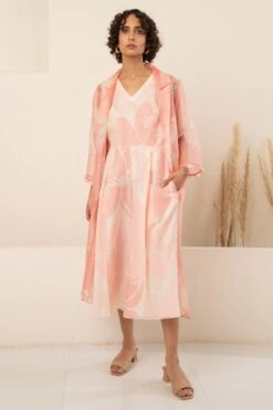 Arcvsh By Pallavi Singh Pink Floral Printed Jacket & Jumpsuit 10 Arcvsh By Pallavi Singh Pink Floral Printed Jacket & Jumpsuit -Echo Clothing Store 15423arc33 5