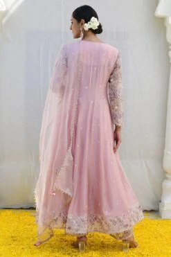 Niti Bothra Pink Floral Embellished Anarkali Set -Echo Clothing Store 15623nb22 4