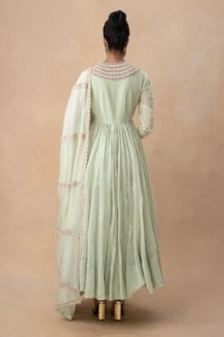 Anamika Khanna Pastel Green Embellished Anarkali Set -Echo Clothing Store 161023ak11 5