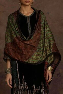 Sunira Designs Multicoloured Rushaan Bagru Stole -Echo Clothing Store 1611sun22 6