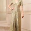 Tarun Tahiliani Oyster Brocade Jumpsuit