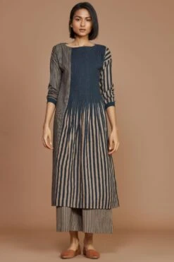 Mati Brown Striped Tunic Set