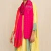 Injiri Artisanal Pink Bandhani Silk Scarf