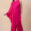 Stephany Pink One Shoulder Tunic Set