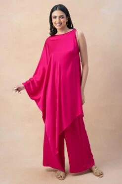 Echo Clothing Store 37 Stephany Pink One Shoulder Tunic Set