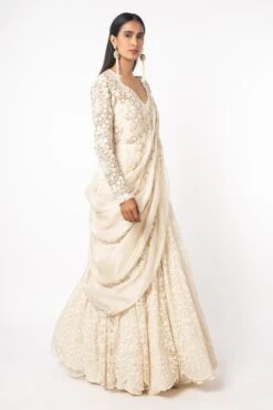 Ridhima Bhasin Ivory Threadwork Anarkali -Echo Clothing Store 166rb1 3