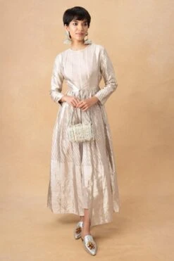 Echo Clothing Store 45 Hemang Agrawal Silver Tissue Kurta