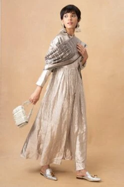 Hemang Agrawal Silver Tissue Kurta 6 Hemang Agrawal Silver Tissue Kurta -Echo Clothing Store 171023bs20 3