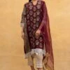 Heirloom By Rara Avis Maroon Hand Embroidered Banjara Kurta Set