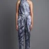 Amit Aggarwal Marbled Draped Grey Jumpsuit