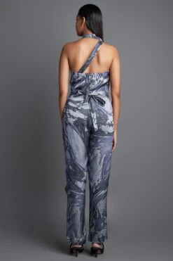 Amit Aggarwal Marbled Draped Grey Jumpsuit 5 Amit Aggarwal Marbled Draped Grey Jumpsuit -Echo Clothing Store 172ag14 3