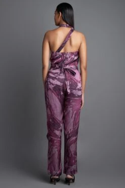 Amit Aggarwal Marbled Draped Plum Jumpsuit -Echo Clothing Store 172ag16 3