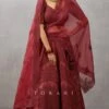 Torani Red Dori Embroidered Dupatta