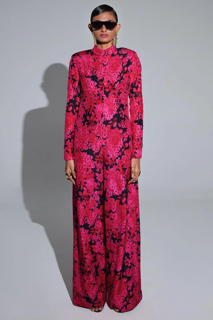 REIK Pink & Black Noir Jumpsuit 1 REIK Pink & Black Noir Jumpsuit