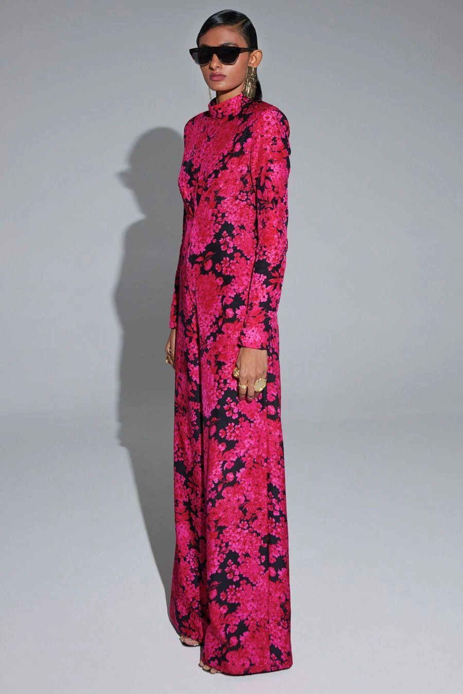 REIK Pink & Black Noir Jumpsuit 2 REIK Pink & Black Noir Jumpsuit - Image 2