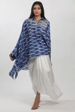 Echo Clothing Store 31 Krishna Mehta Indigo Tie-dye Cape Tunic