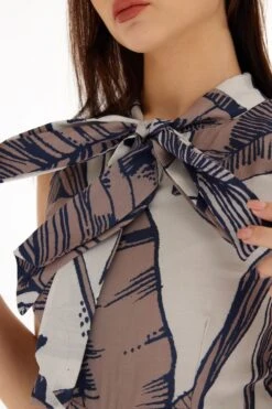 KoAi Brown And Cream Floral Bow Tie Jumpsuit 10 KoAi Brown And Cream Floral Bow Tie Jumpsuit -Echo Clothing Store 17723koia22 5