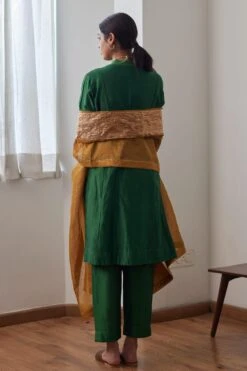 Shorshe Gold Hand Embellished Dupatta -Echo Clothing Store 17823se40 3