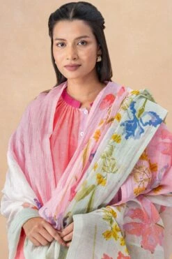 Vineet Rahul Frieda Bougainville And Lily Garden Dupatta -Echo Clothing Store 17823vr12 7