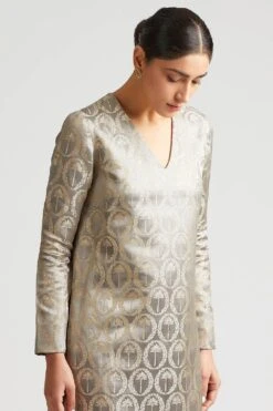 Kshitij Jalori Tangier Shadow Grey Kurta & Pant Set -Echo Clothing Store 18002 18101sg 3