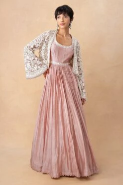 Ridhi Mehra Pink Embellished Anarkali Set