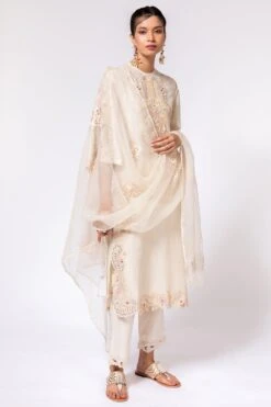 Chandrima Ivory Cutwork Dupatta