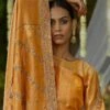 OhFab Kesari Handwoven Dupatta