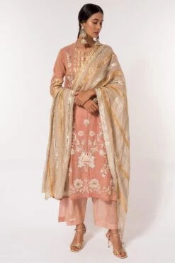 Divya Sheth Ivory Gota Embroidered Dupatta