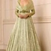 Tarun Tahiliani Sage Green Draped Gown