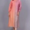 Meghna Panchmatia Peach Pink Ombre Pleated Dress