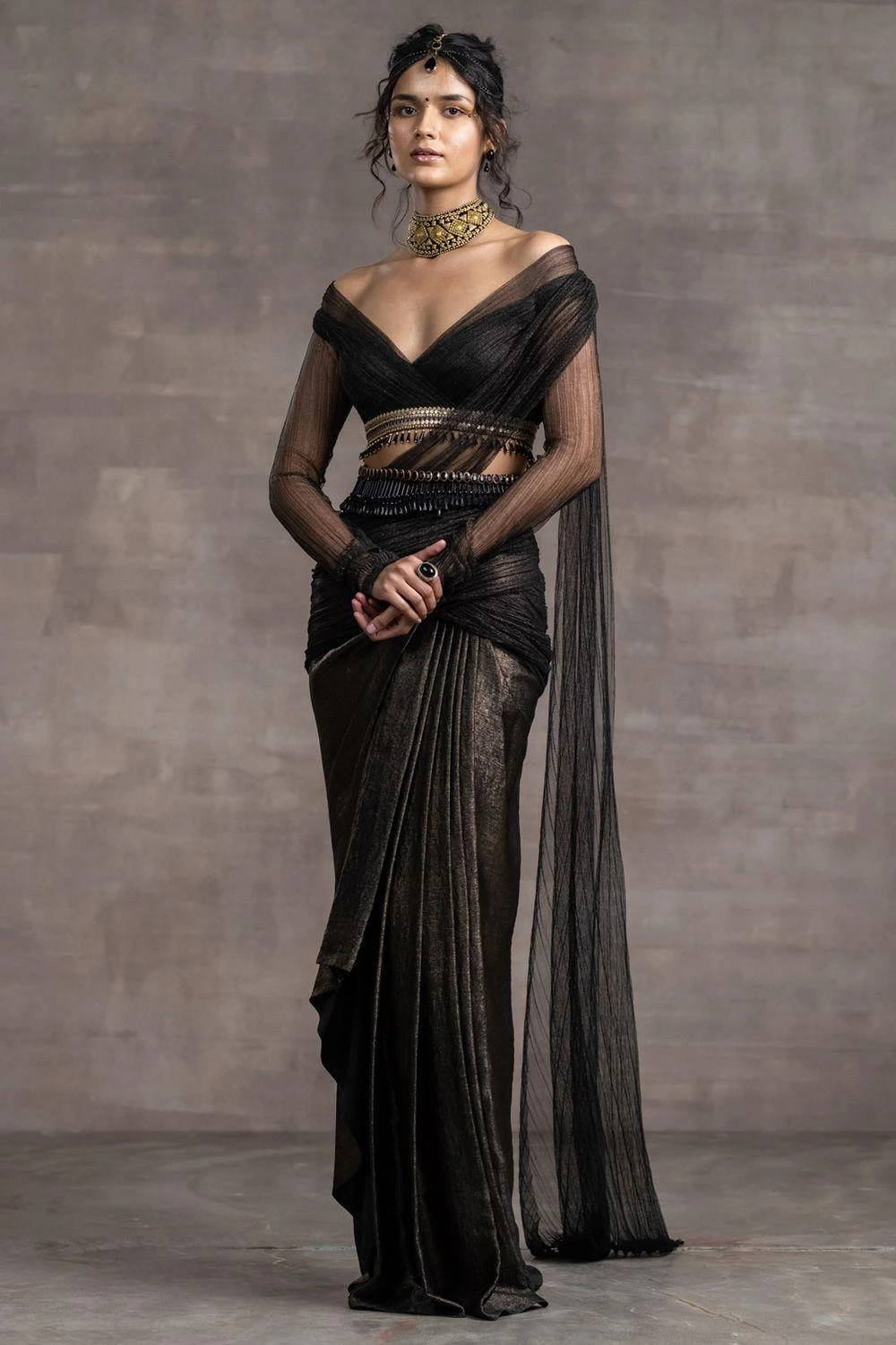 Tarun Tahiliani Metallic Gauze Concept Sari 1 Tarun Tahiliani Metallic Gauze Concept Sari