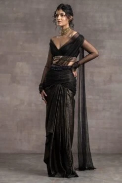 Tarun Tahiliani Metallic Gauze Concept Sari 6 Tarun Tahiliani Metallic Gauze Concept Sari -Echo Clothing Store 187tt4 3