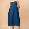 Injiri Blue Cotton Slip Dress