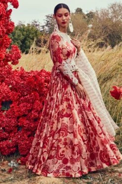 Bhumika Sharma Printed Organza Anarkali Set -Echo Clothing Store 1912bs01 3