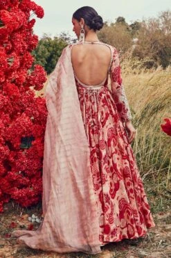 Bhumika Sharma Printed Organza Anarkali Set -Echo Clothing Store 1912bs01 4