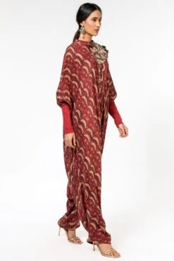 Divya Sheth Hand Block Printed Silk Jumpsuit -Echo Clothing Store 191ds7 3