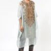 Divya Sheth Powder Blue Organza Kaftan With Inner & Pants