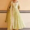 Punit Balana Mint Marodi Work Anarkali Set