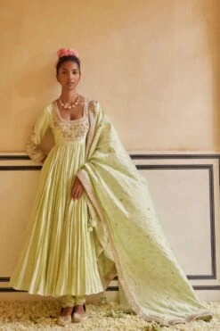 Punit Balana Mint Embellished Anarkali Set