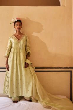 Punit Balana Mint Zardosi Embellished Anarkali Set