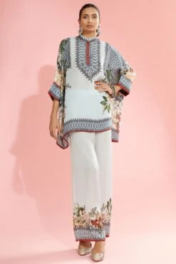 Rajdeep Ranawat Powder Blue Band Collar Tunic 7 Rajdeep Ranawat Powder Blue Band Collar Tunic -Echo Clothing Store 197rr19 3