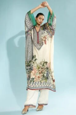 Rajdeep Ranawat Beige Kurta With Kimono Sleeves 8 Rajdeep Ranawat Beige Kurta With Kimono Sleeves -Echo Clothing Store 197rr37 3