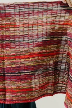 Sunira Designs Multicoloured Handwoven Chanderi Stole -Echo Clothing Store 197sun39 6