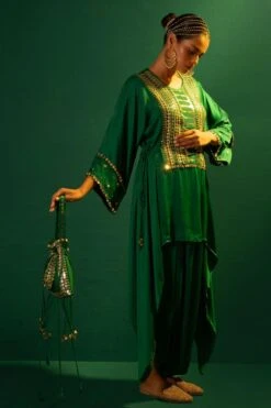 Prahnaaya Green Embellished Tunic Set 9 Prahnaaya Green Embellished Tunic Set -Echo Clothing Store 198pra1 4