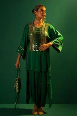Prahnaaya Green Embellished Tunic Set 10 Prahnaaya Green Embellished Tunic Set -Echo Clothing Store 198pra1 5