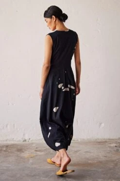 Khara Kapas Black Terracotta Print Jumpsuit -Echo Clothing Store 19923kk16 4